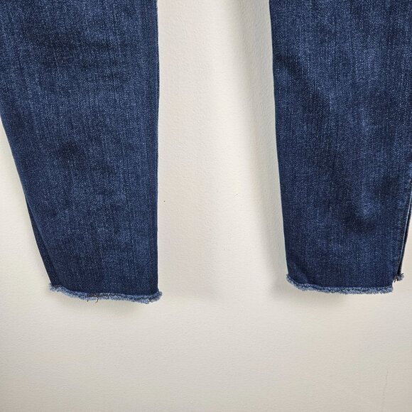 Judy Blue Womens High Waist Raw Hem Dark Wash Skinny Jeans Size 32W Raw Hem - Picture 11 of 11